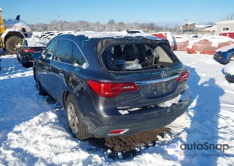 2014 Acura Mdx z USA, uszkodzony, nr VIN 5FRYD4H23EB005088